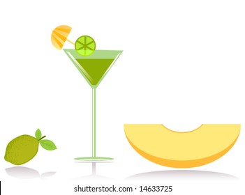 Vector summertime cocktail party food clip-art