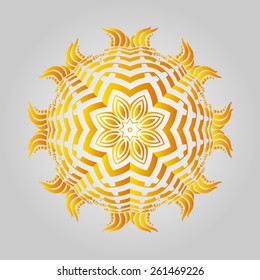 vector sun, abstract summer fun illustration ,logo