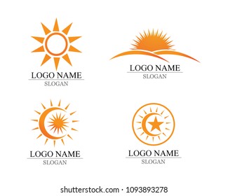 Vector - Sun burst star icon logo and symbols

