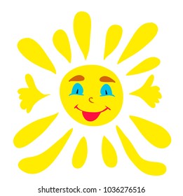 vector, sun character