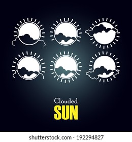 vector sun clouds