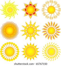 vector sun collection