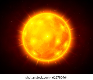 Vector sun cosmic illustration