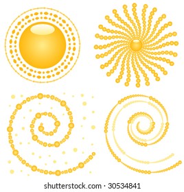 Vector Sun Decor Elements