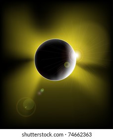 vector sun eclipse