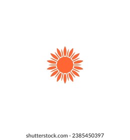 vector sun element orange color illustration
