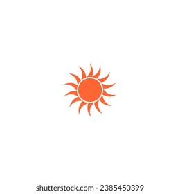 vector sun element orange color pattern
