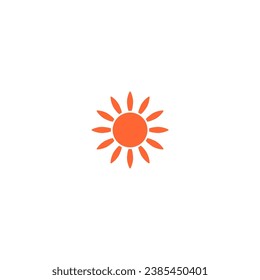 vector sun element orange color set