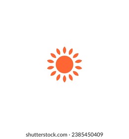 color naranja del elemento de sol vectorial