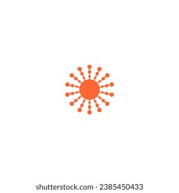 vector sun element orange color design