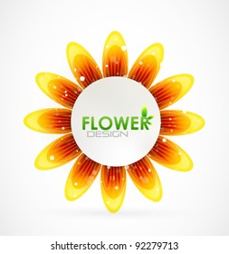 Vector sun flower eps10 background