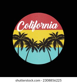 Vector sun glasses with beach reflection illustration, for t-shirt print and other uses.