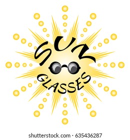 Vector Sun Glasses for Web or Sale Design. Hot Summer Symbol