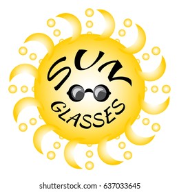 Vector Sun Glasses for Web or Sale Design. Hot Summer Symbol