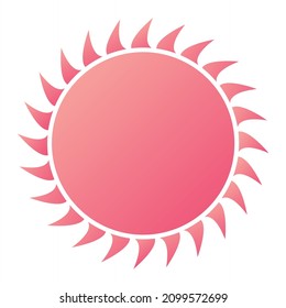 Vector Sun Glyph Gradient Icon Design
