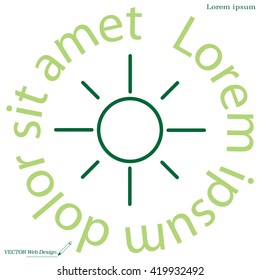 Vector sun icon