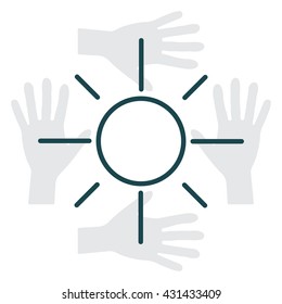 Vector sun icon