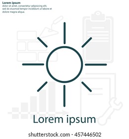 Vector sun icon