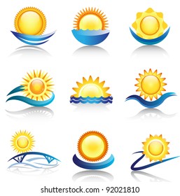 Vector sun icon collection