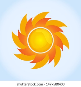 Vector sun icon element. Sun weather icon vector sun logo isolated sign symbol