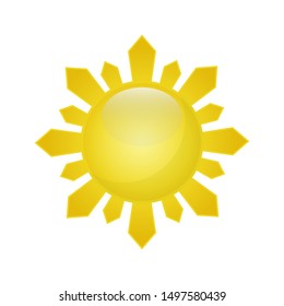 Vector sun icon element. Sun weather icon vector sun logo isolated sign symbol