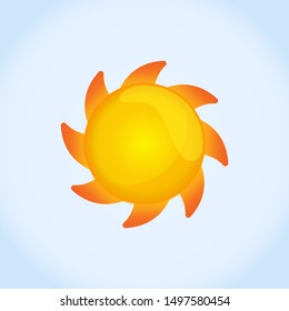 Vector sun icon element. Sun weather icon vector sun logo isolated sign symbol