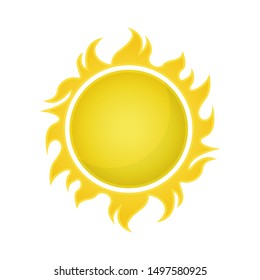 Vector sun icon element. Sun weather icon vector sun logo isolated sign symbol