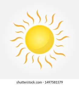 Vector sun icon element. Sun weather icon vector sun logo isolated sign symbol
