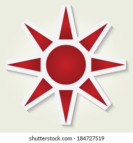 Vector sun icon - Illustration