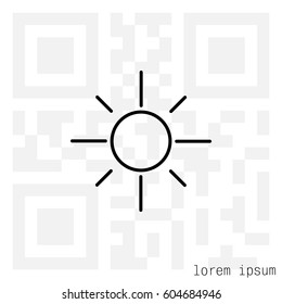Vector sun icon. vector illustration