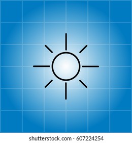 Vector sun icon. vector illustration