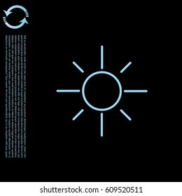 Vector sun icon. vector illustration