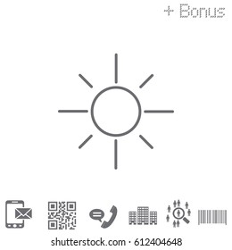 Vector sun icon. vector illustration