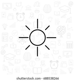 Vector sun icon. vector illustration
