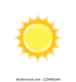 Vector Sun Icon Illustration On White Stock Vector (Royalty Free ...