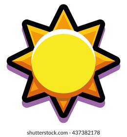 Vector Sun Icon Isolated On White Background