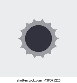 Vector Sun icon isolated on white background