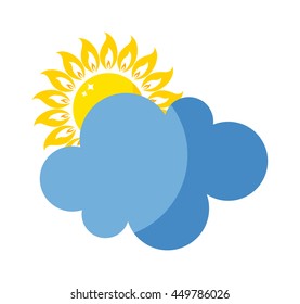 Vector sun icon isolated on background