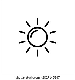 Vector sun Icon. Sun icon on white background.