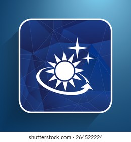 Vector sun icon sun vector icon outdoor sunlight shine.