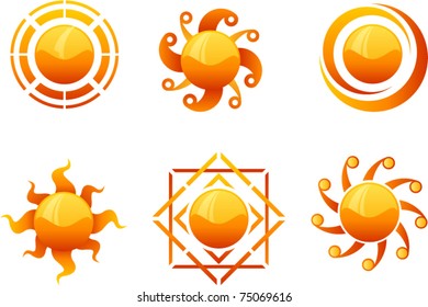 vector sun icon series 1