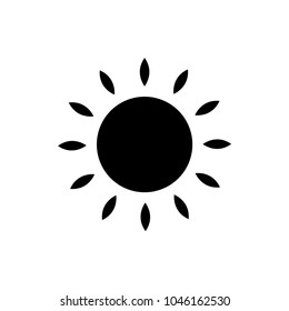 Vector sun Icon silhouette