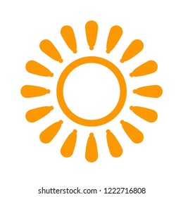 vector sun icon, sunflower symbol logo