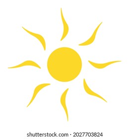 icono del sol vectorial.Sol de fuente de energía natural.