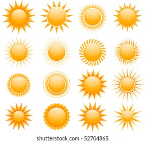 Vector sun icons