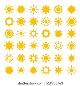 vector sun icons collection