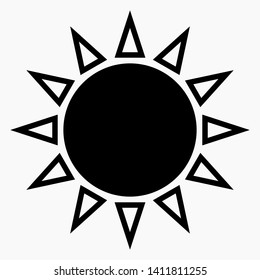 Vector sun isolated minimal single flat linear icon for application and info-graphic. Commercial line vector icon for websites and mobile minimalistic flat design.