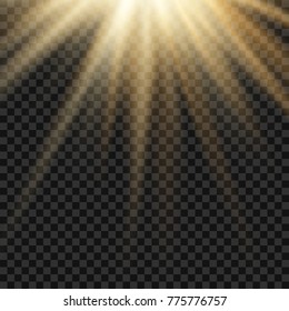 Vector sun light lens yellow flare template