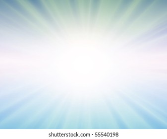 vector sun on blue background with  rays