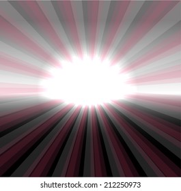 Vector sun on dark background
